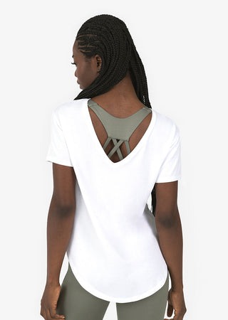 Women's Reversible Slouch Tee White