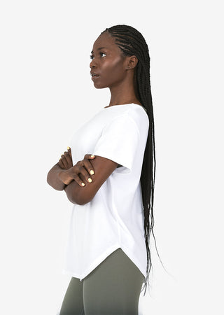 Women's Reversible Slouch Tee White