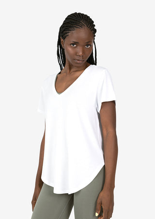 Women's Reversible Slouch Tee White