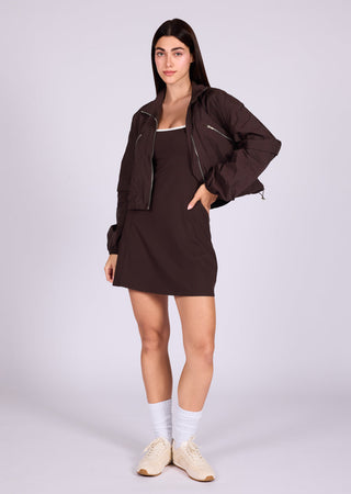 Women's Contrast Active Dress Dark Cocoa