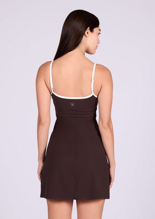 Women's Contrast Active Dress Dark Cocoa