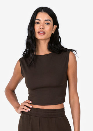 Women's Cap Sleeve Tee Coffee