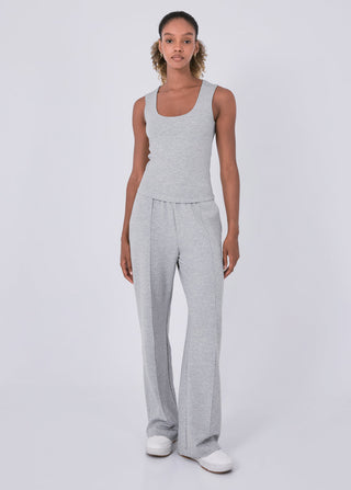 Women's Scoop Neck Tank Grey Marl