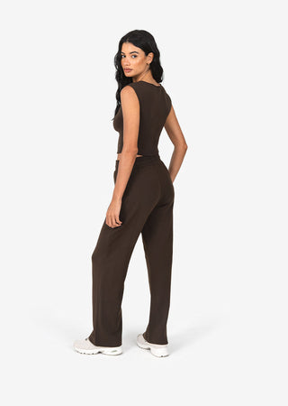 Women's Straight Leg Trouser Coffee