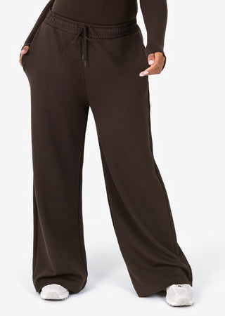 LC All-Around Lounge Wide Leg Trouser Short length Coffee