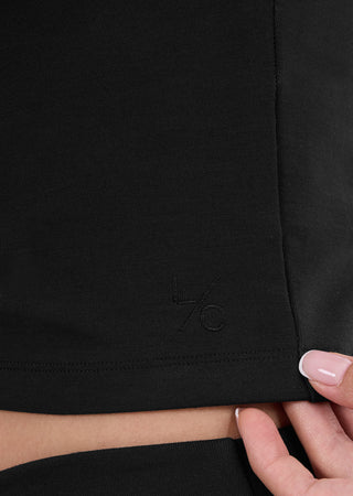 Women's Front Gather Top Black