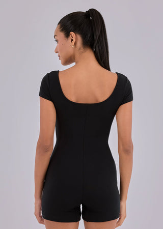 Women Effortless Cap Sleeve Onesie  Black