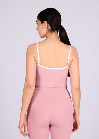 Women's Contrast Cami Top Dusty Pink