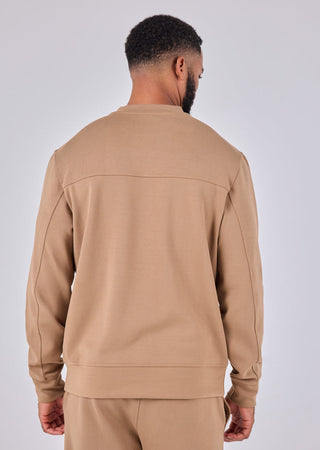 Men's Crew Neck Sweatshirt Camel