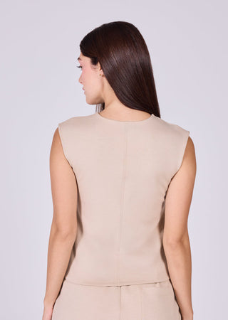 Women's Crew Tank Beige