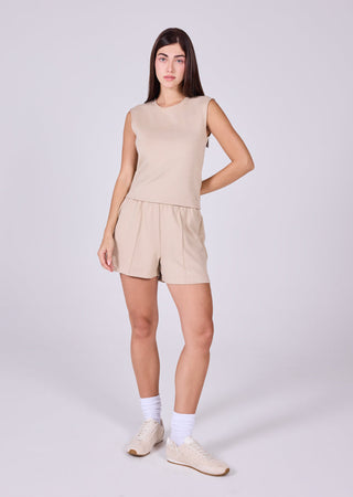 Women's Crew Tank Beige