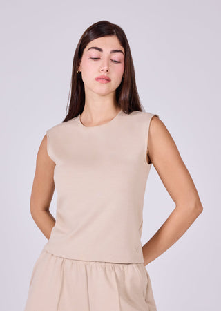 Women's Crew Tank Beige