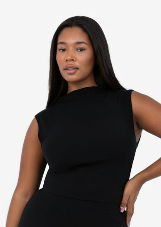 LC Effortless Ruched Top Black