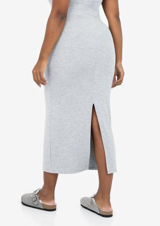 Women's Short Sleeve Dress Grey Marl