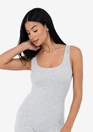 Women's Shortie Onesie Grey Marl
