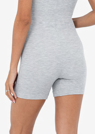Women's Shortie Onesie Grey Marl