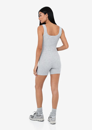 Women's Shortie Onesie Grey Marl