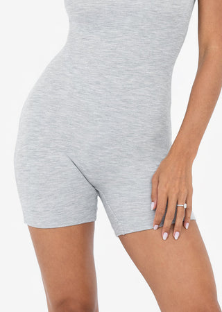 Women's Shortie Onesie Grey Marl