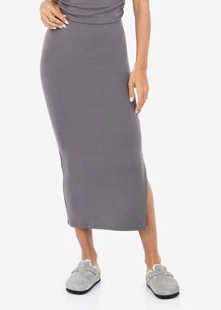 Effortless Tube Skirt Silver Mink