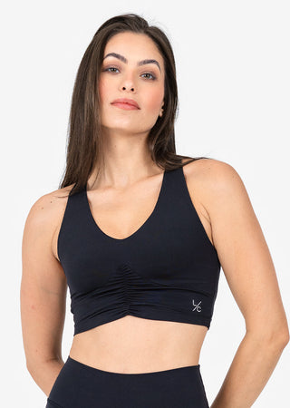 Women's Ruched Bra Black