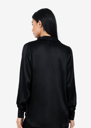 Women's Shirt Shiny Black