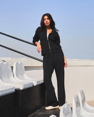 Women's Funnel Neck Jacket Black