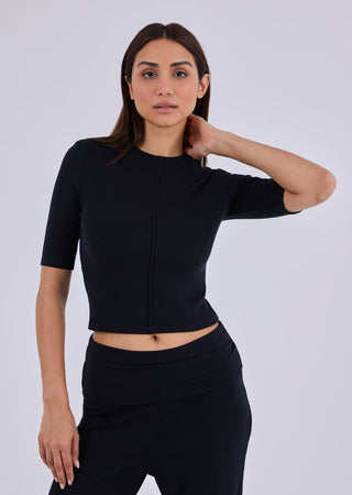 Women's Half Sleeve Tee Black