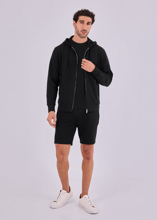 Men's Zip Up Hoodie Black