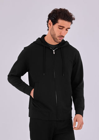Men's Zip Up Hoodie Black