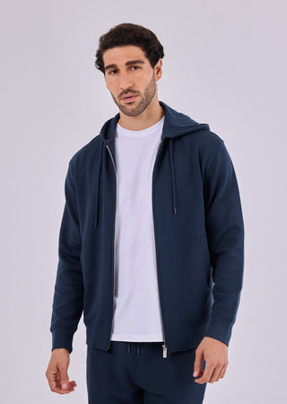 Men's Zip Up Hoodie Dark Navy