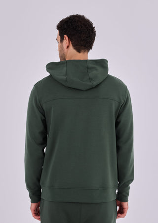 Men's Zip Up Hoodie Green Forest