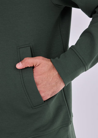 Men's Zip Up Hoodie Green Forest