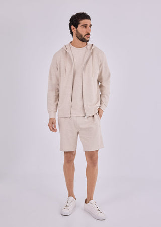 Men's Zip Up Hoodie Oatmeal Heather