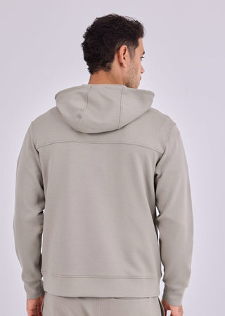 Men's Zip Up Hoodie Vintage Khaki