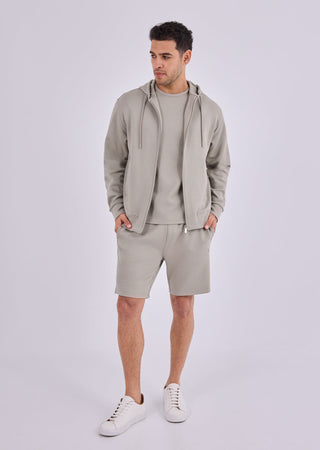 Men's Zip Up Hoodie Vintage Khaki