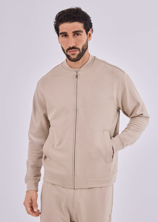 Men's Bomber Jacket Beige