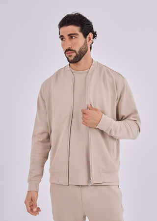 Men's Bomber Jacket Beige
