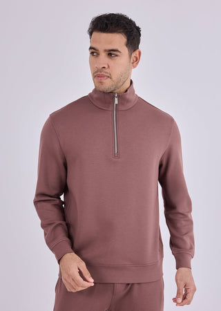 Men's Half-Zip Sweat Tawny Rust