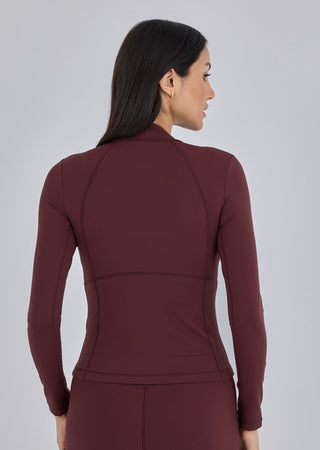 Women's Active Zip Jacket Dark Burgundy