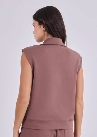 Women's Half Zip Sweatshirt Tawny Rust