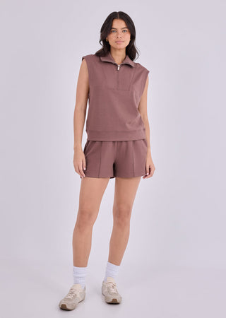 Women's Half Zip Sweatshirt Tawny Rust