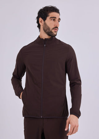Men's Zip Through Jacket Dark Cocoa