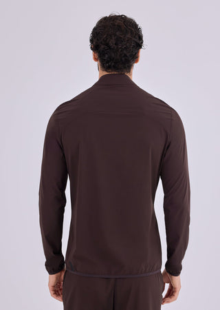 Men's Zip Through Jacket Dark Cocoa