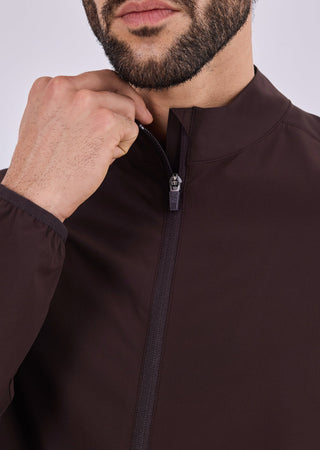 Men's Zip Through Jacket Dark Cocoa