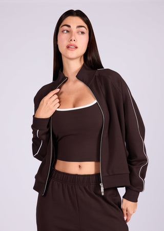 Women's Raglan Jacket Dark Cocoa