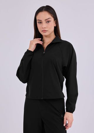 Women's Zip Through Jacket Black