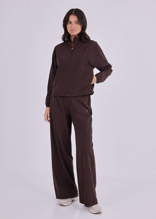 Women's Zip Through Jacket Dark Cocoa