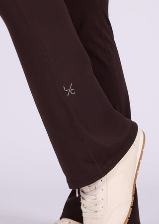 Women's Contrast Kick Flare Leggings Dark Cocoa (Regular)