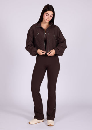 Women's Contrast Kick Flare Leggings Dark Cocoa (Regular)