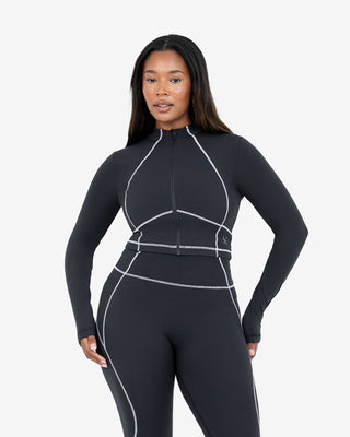 Women's Contrast Jacket Black